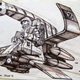 Illustration for article titled Chris Foss Designed Totally Thrilling Rocket Sled Art For emFlash Gordon/em